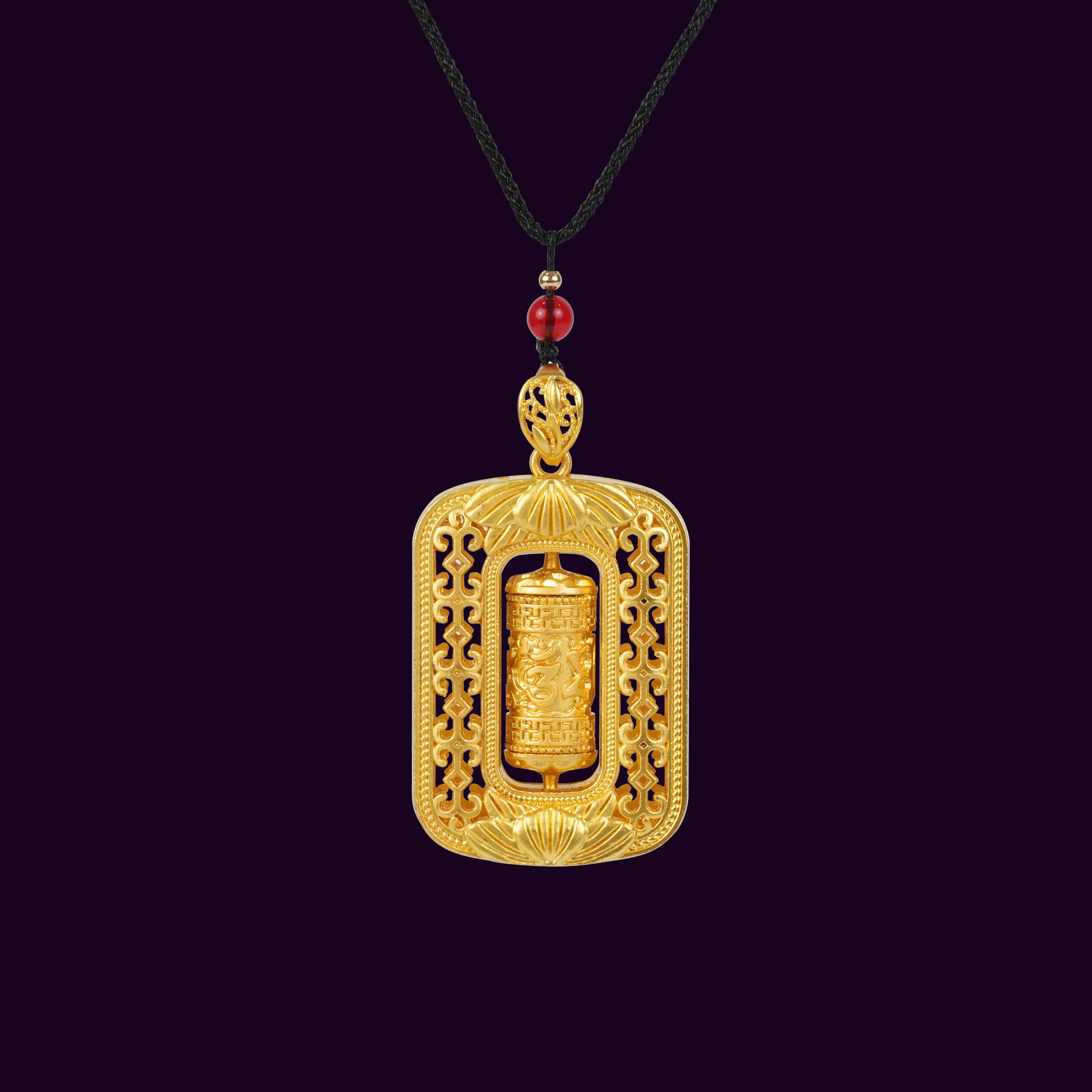 The prayer wheel pendant necklace