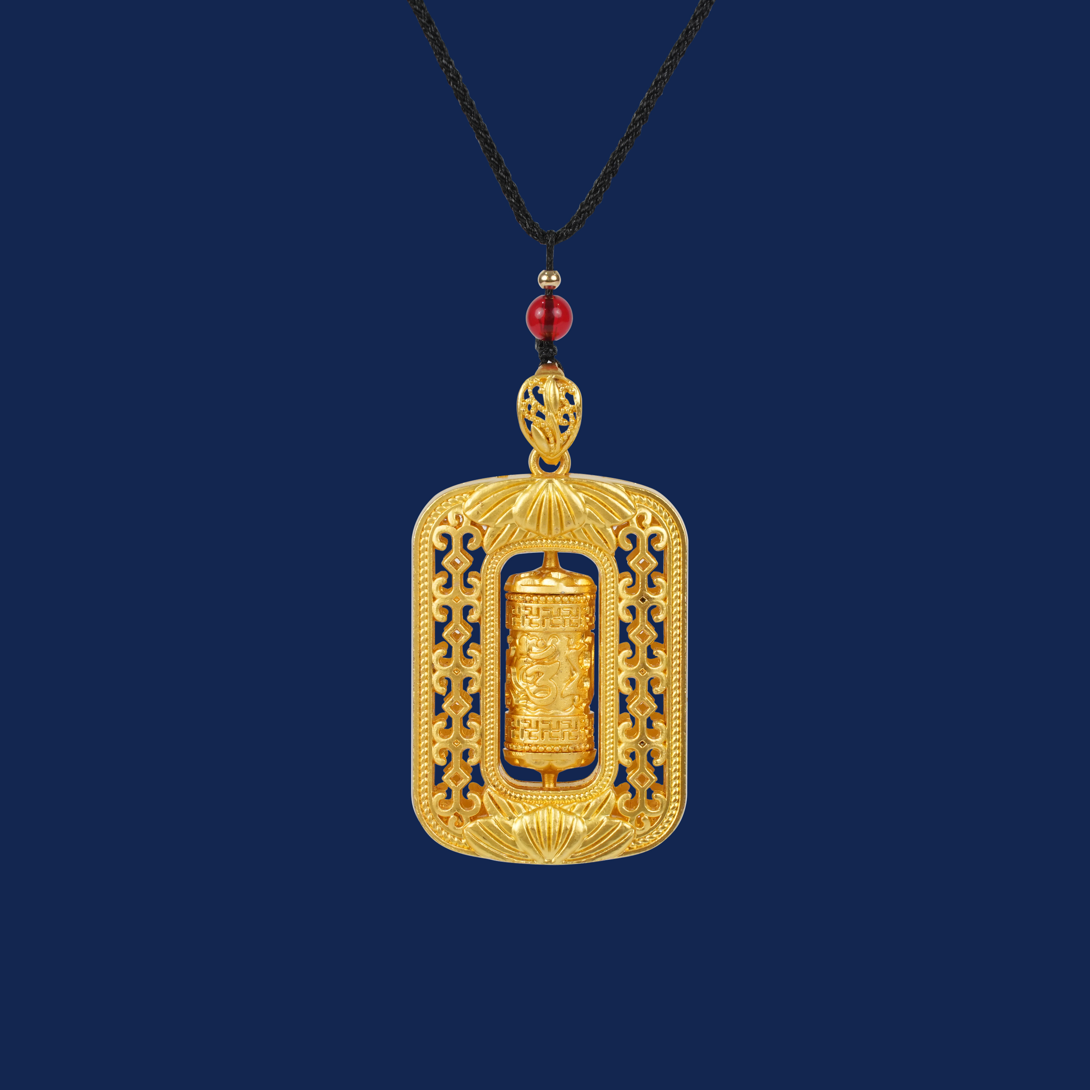 The prayer wheel pendant necklace