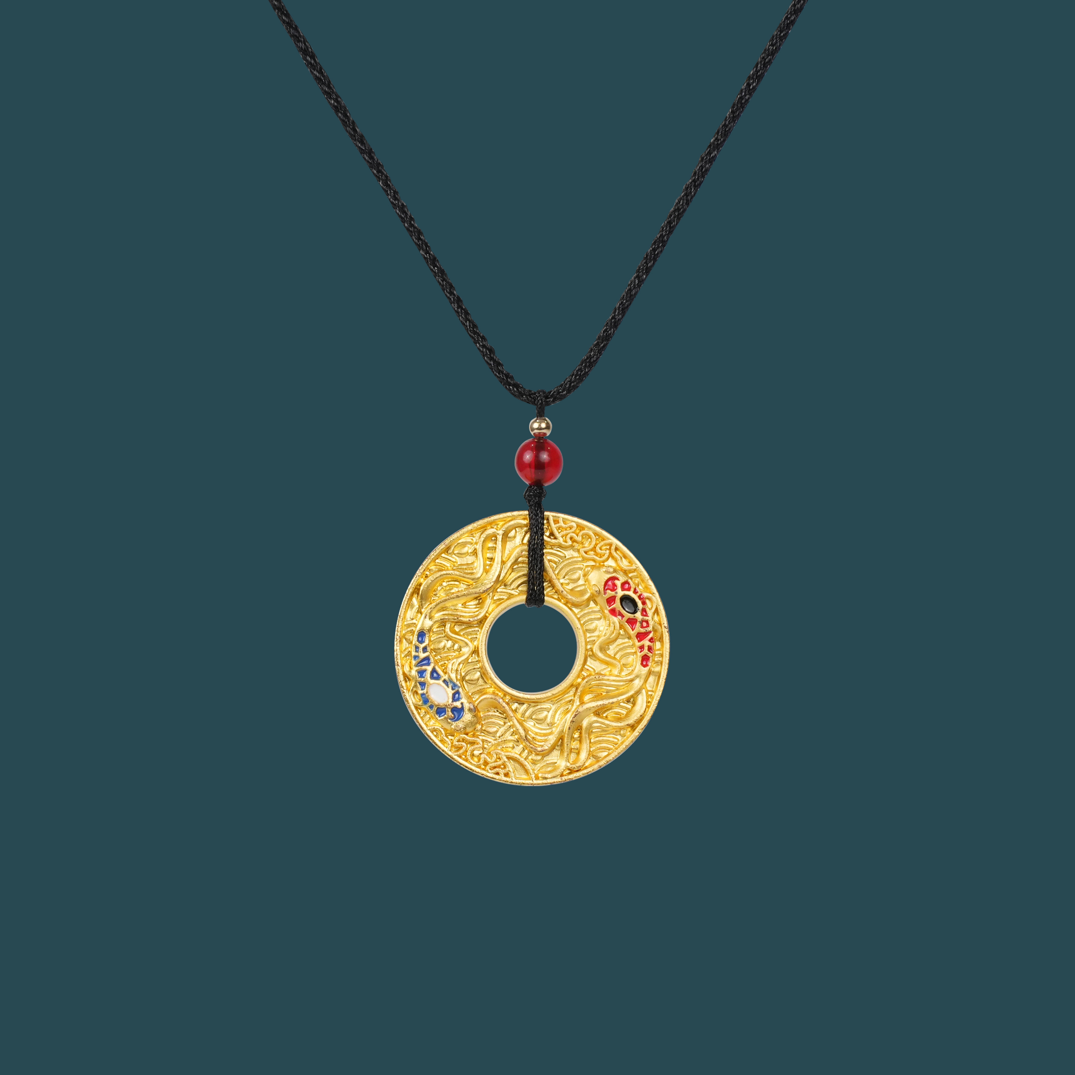 Prosperous koi fish pendant necklace